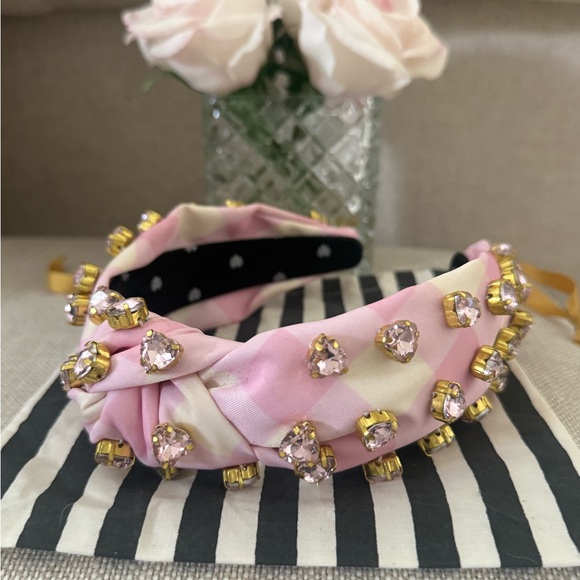 Lele Sadoughi Accessories - Lele Sadoughi x Stoney Clover Lane Pink Crystal-Embellished Knotted Headband